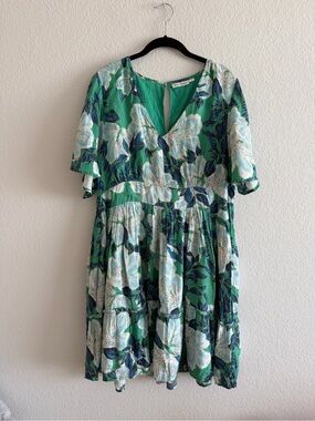 Roller Rabbit Green Floral Mini Dress Size Medium XL
